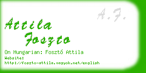 attila foszto business card